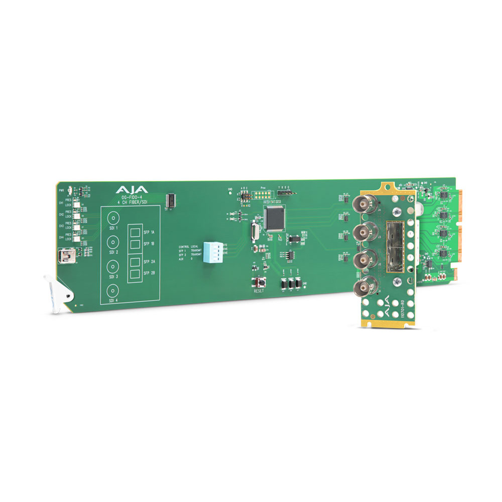 AJA - OpenGear 4-Kanal Optical Fiber zu 3G-SDI Bidirectional mit DashBoard support