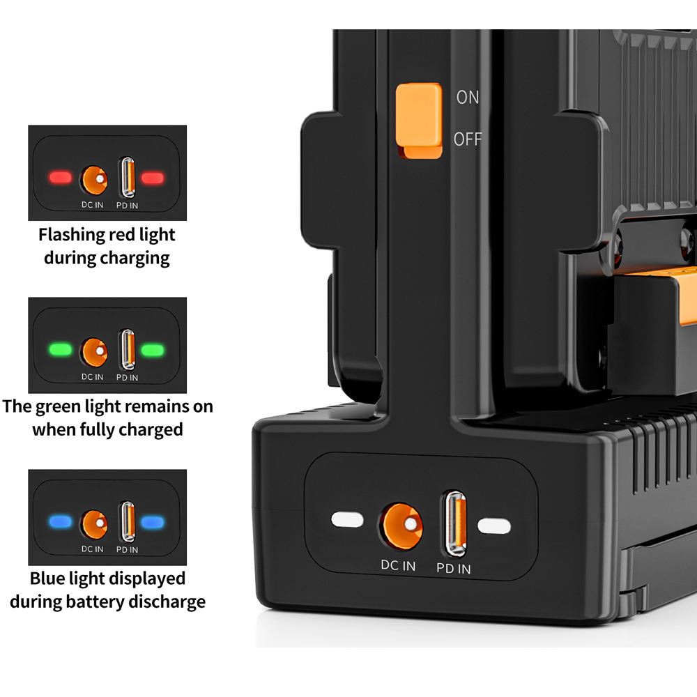 ZGCINE - VM-C2 V-Mount Ladegerät mit USB-C PD Support