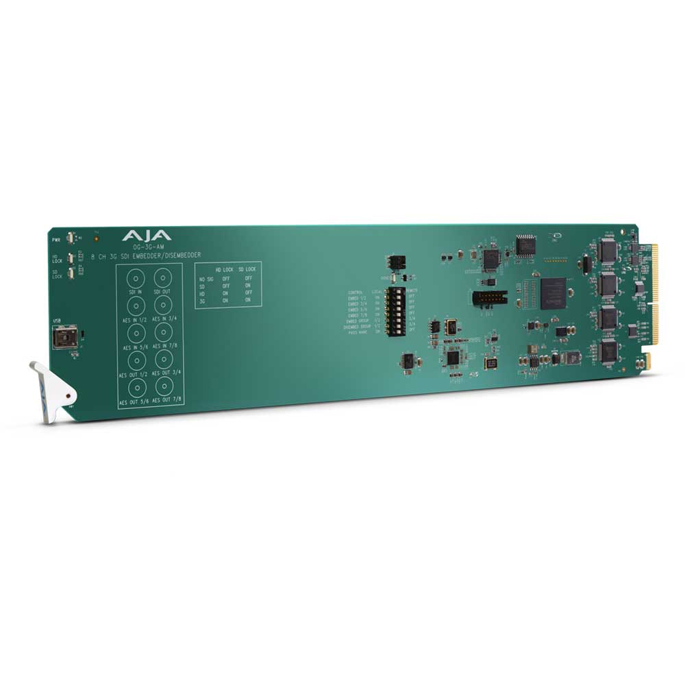 AJA - OpenGear 8-Kanal 24-bit AES/EBU Audio-Embedder/De-Embedder