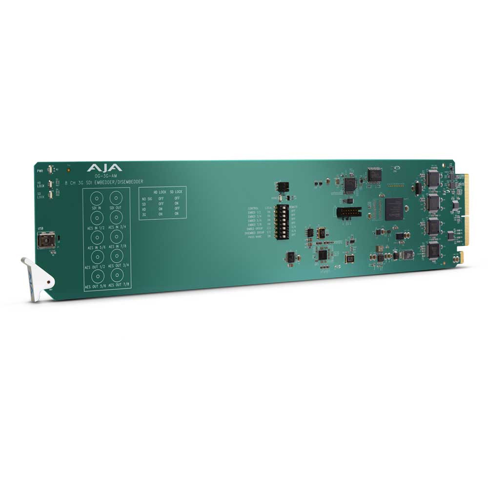 og_3g_am_01 AJA - OpenGear 8-Kanal 24-bit AES/EBU Audio-Embedder/De-Embedder