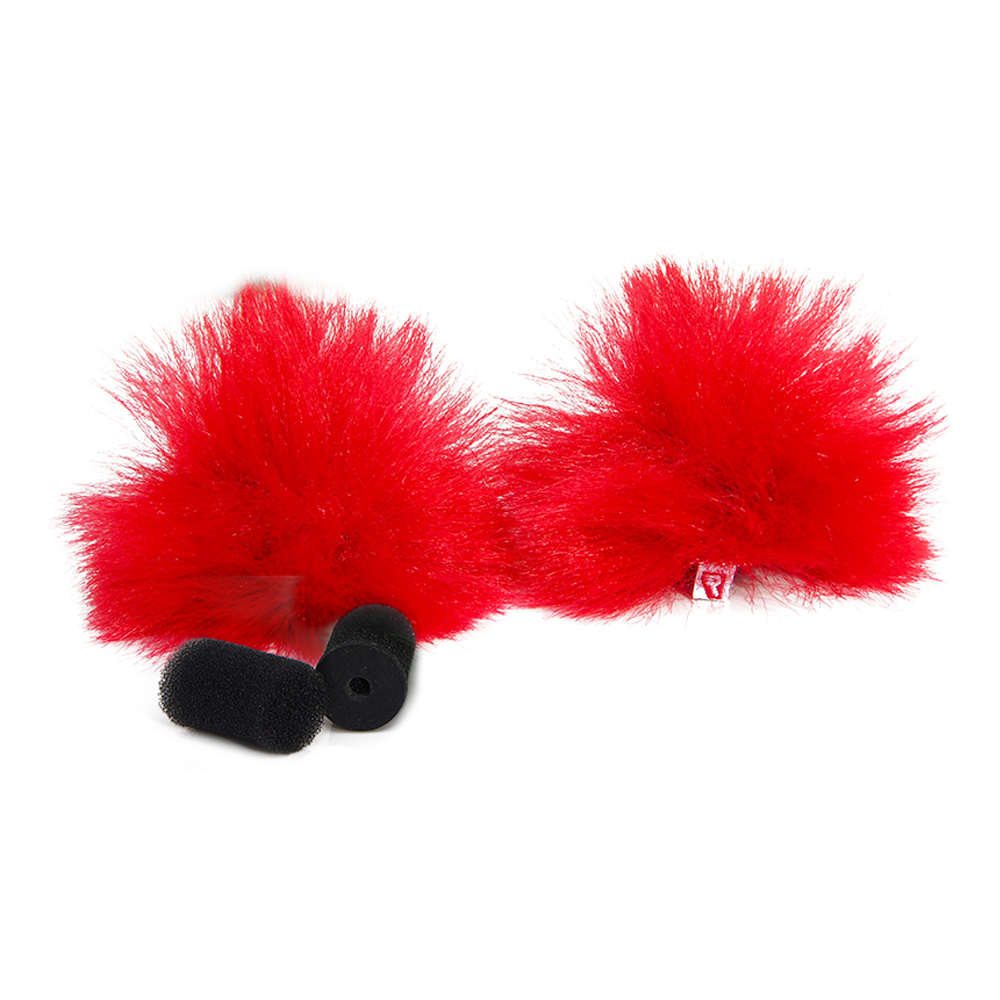 Rycote - Red Lavalier Windschutz - pair