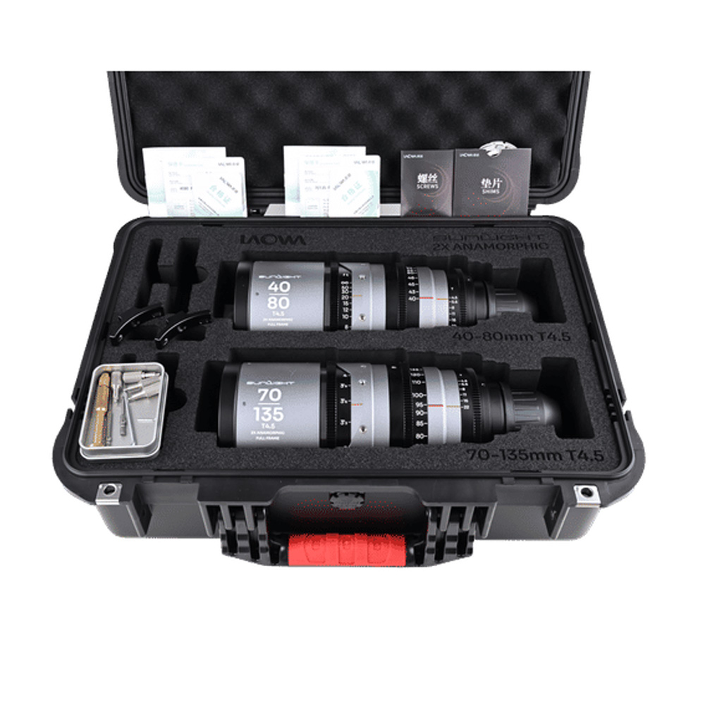 LAOWA - Sunlight Bundle 40-80/70-135mm T4.5 2x FF Anamorphic Zoom PL (Clear)