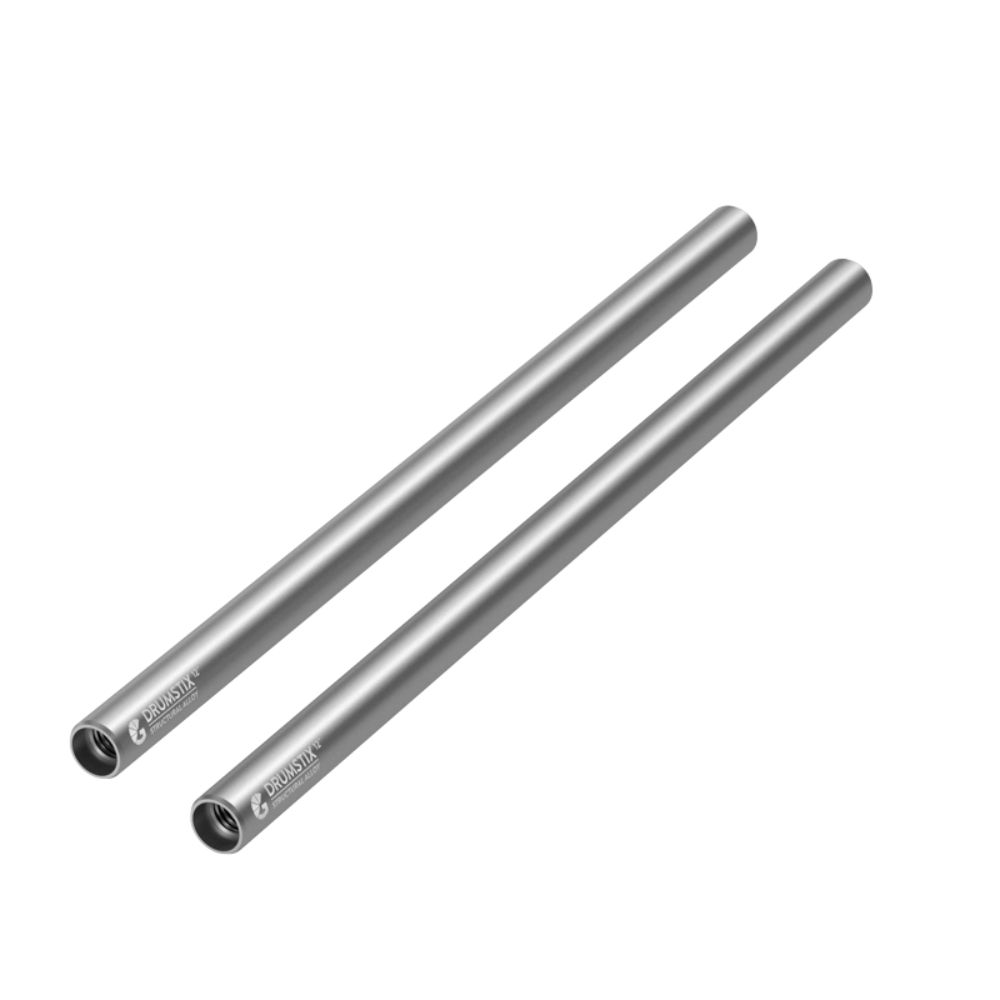 Bright Tangerine - Drumstix Structural Alloy Threaded 15mm Rod Pair – 12" (30.4