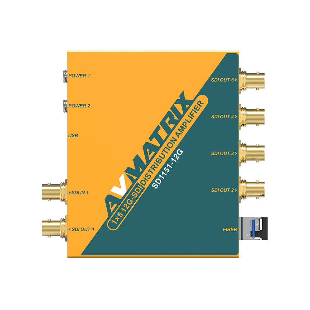 AVMATRIX - 1×5 12G-SDI Reclocking Distribution Amplifier