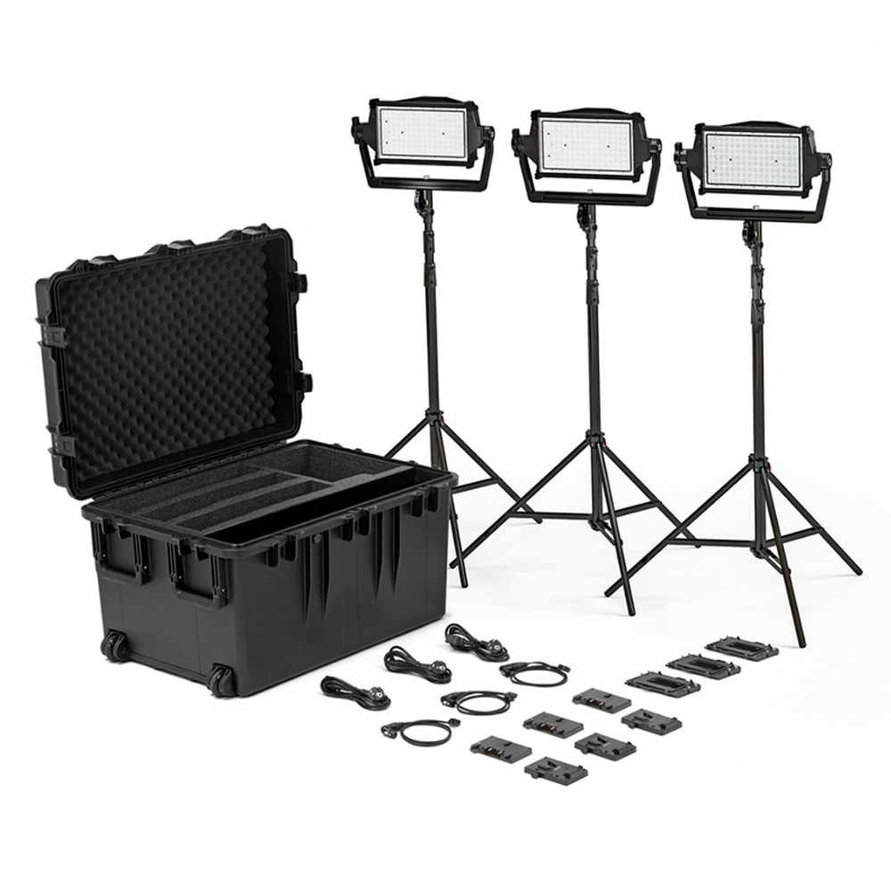 Litepanels - Astra IP Half Traveler Trio GM Kit w/ IP rated battery bracket