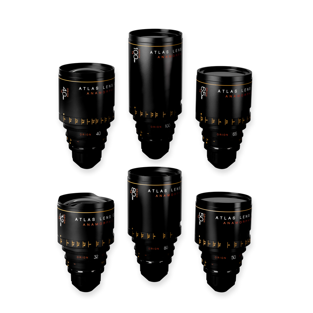AtlasLensCo - Orion Anamorphic Prime 6er-Set mit PL-Mount AtlasLensCo - Orion Anamorphic Prime 6er-Set mit PL-Mount