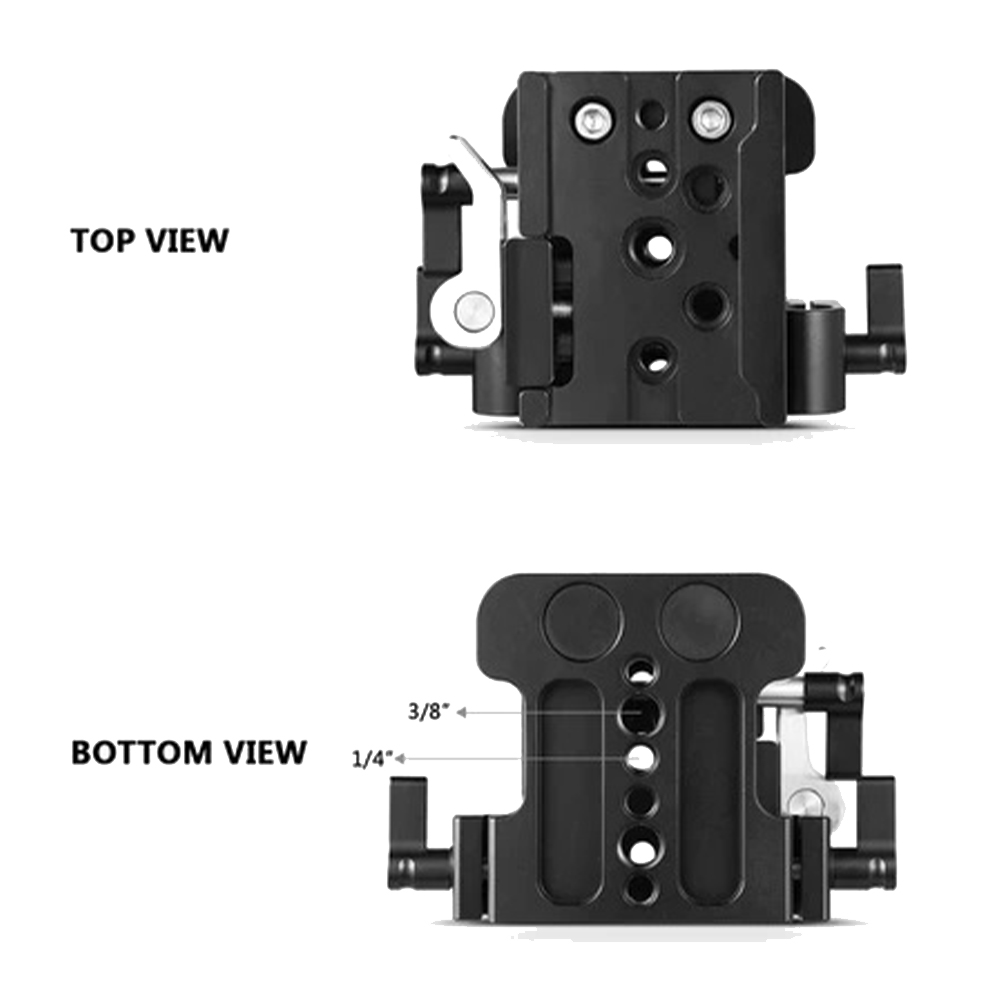 SmallRig - Universal 15mm Rail Support System Baseplate - 2092B