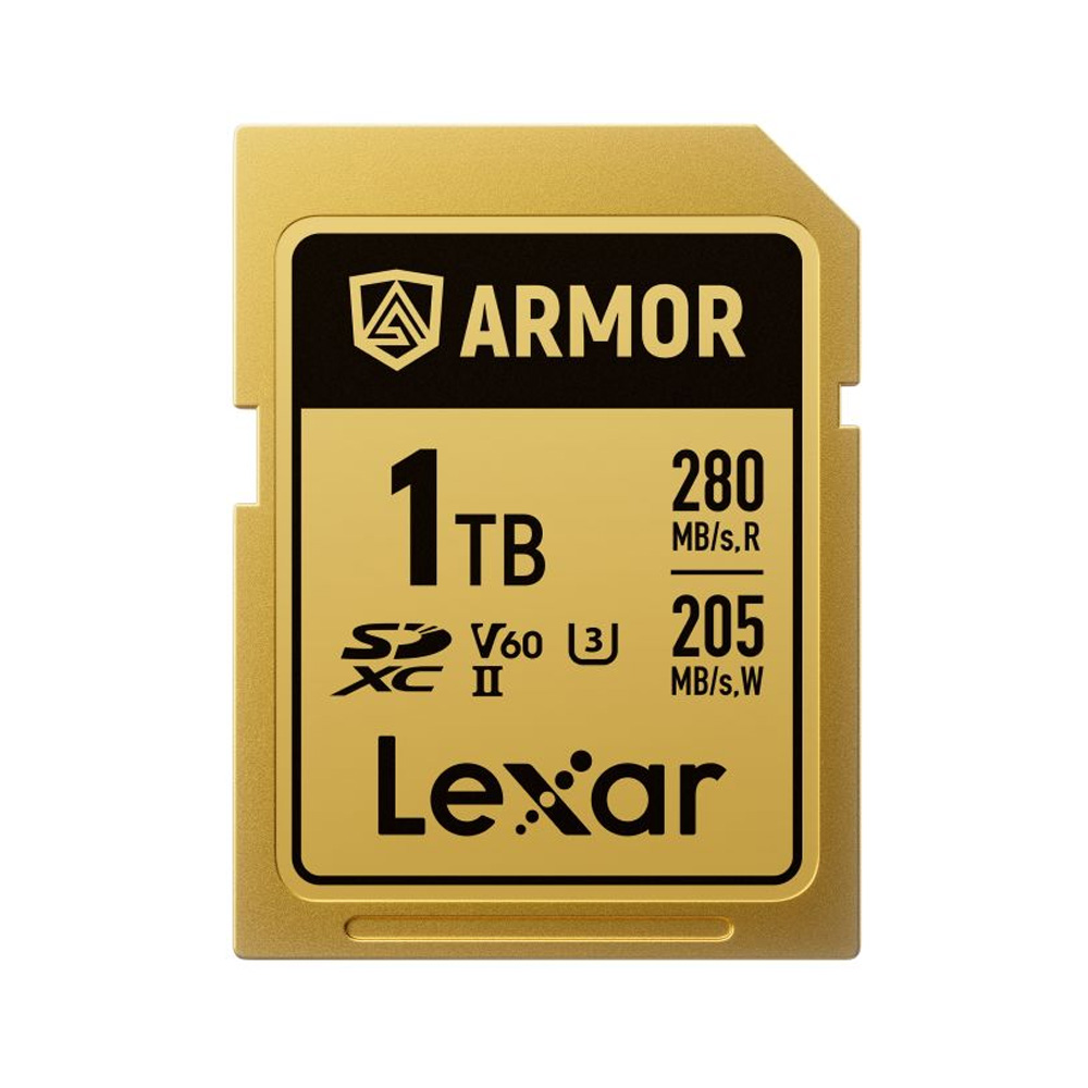 LSDAMGL001T-RNNNG-1 Lexar - SDXC Pro Gold Series ARMOR UHS-II 1TB V60 IP68 Stainless Steel R280/W210MB/s
