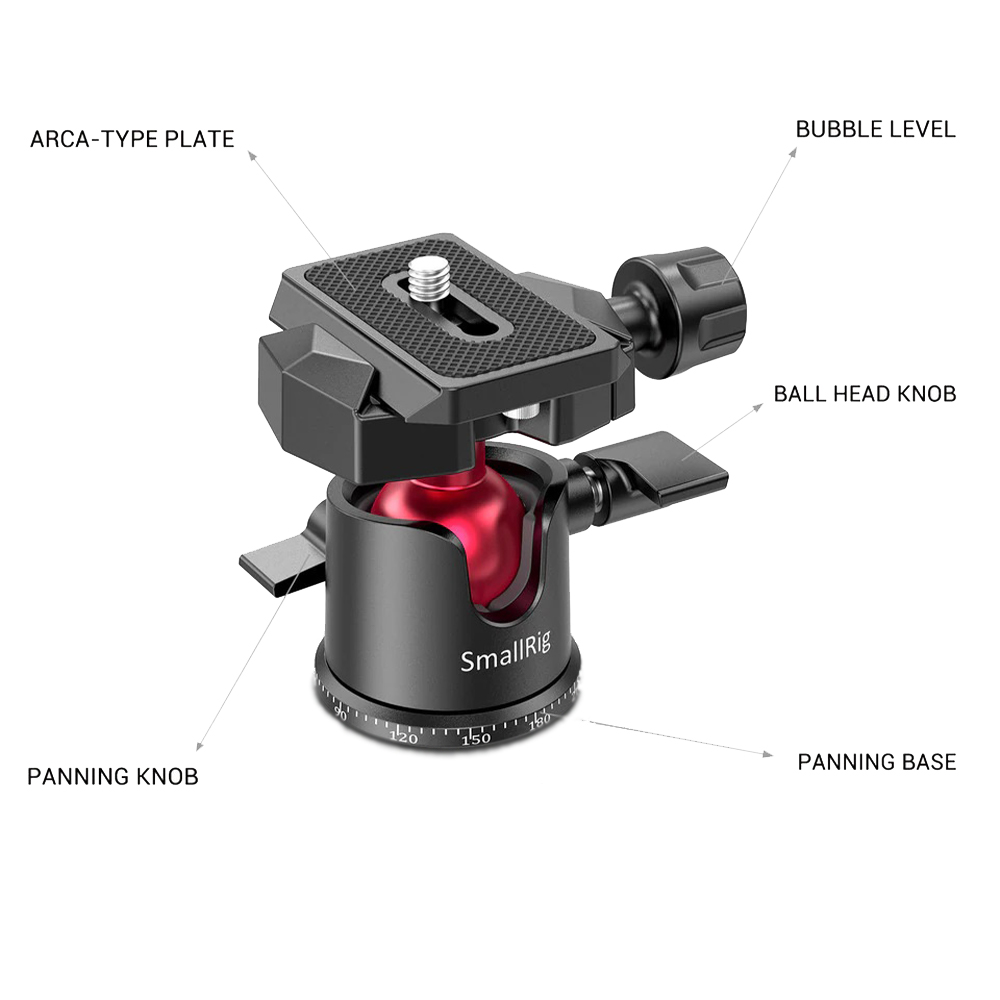 SmallRig - Tabletop Mini Tripod with Panoramic Ball Head - BUT2664