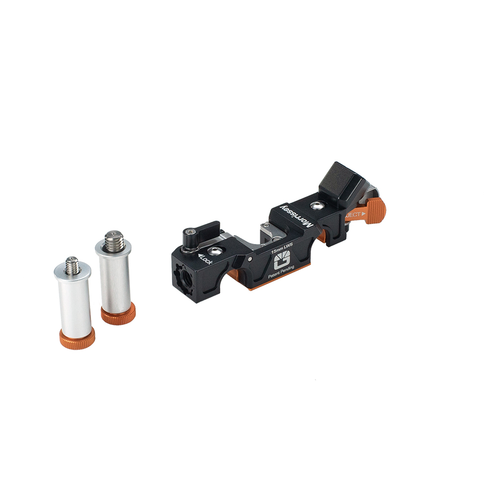 Bright Tangerine - 15mm LWS Lens Support with 1/4 & 3/8 Posts - Morrissey - B3010.0003 Bright Tangerine - 15mm LWS Lens Support with 1/4 & 3/8 Posts - Morrissey - B3010.0003