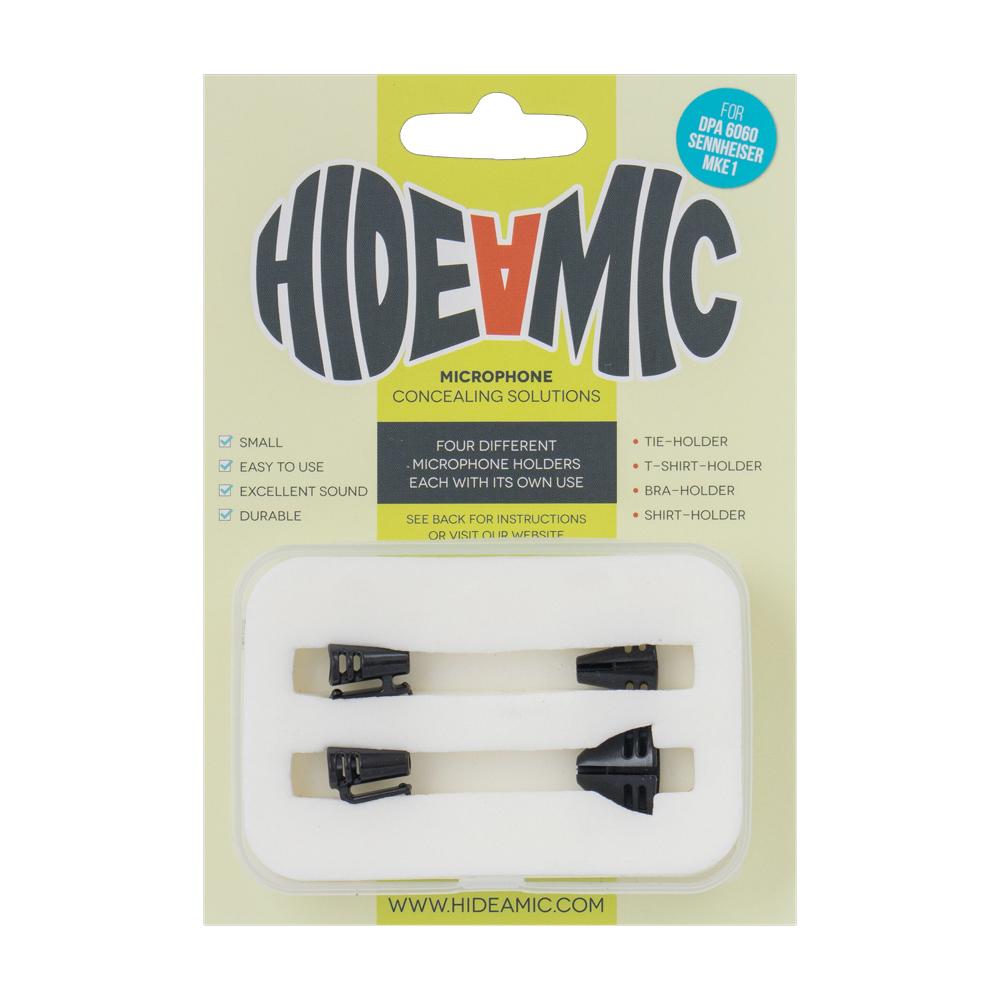Hide a Mic - Concealer Set für DPA 6060 / Sennheiser MKE1 / Schwarz Hide a Mic - Concealer Set für DPA 6060 / Sennheiser MKE1 / Schwarz