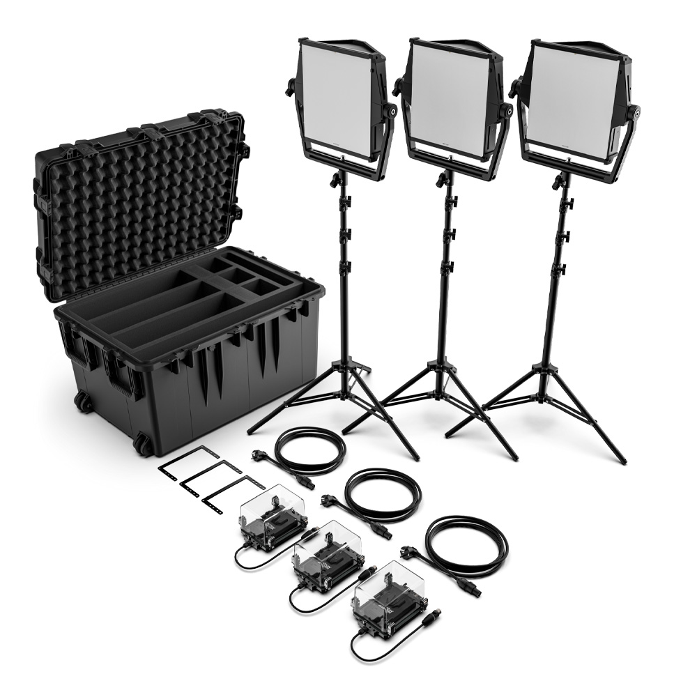 Litepanels - Astra IP 1x1 Traveler Trio VM Kit w/ IP rated battery bracket