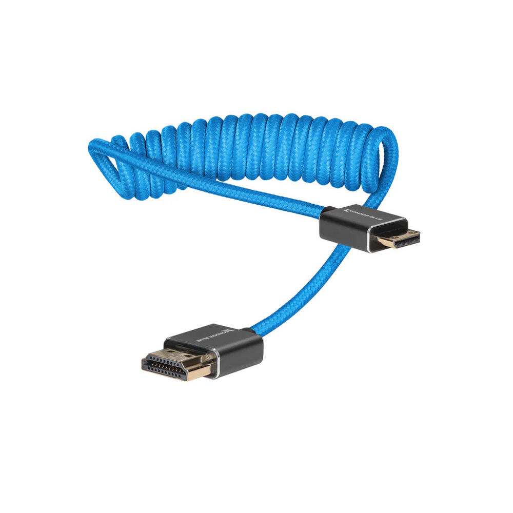 Kondor Blue - Coiled Mini HDMI to Full HDMI (12-24") - Kondor Blue