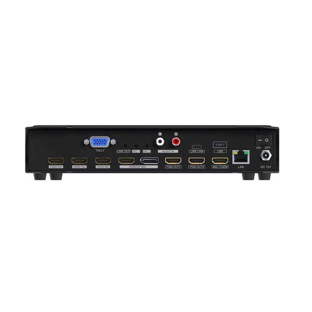 AVMATRIX - Micro 4 Channel HDMI/ DP Video Switcher with SD Recording