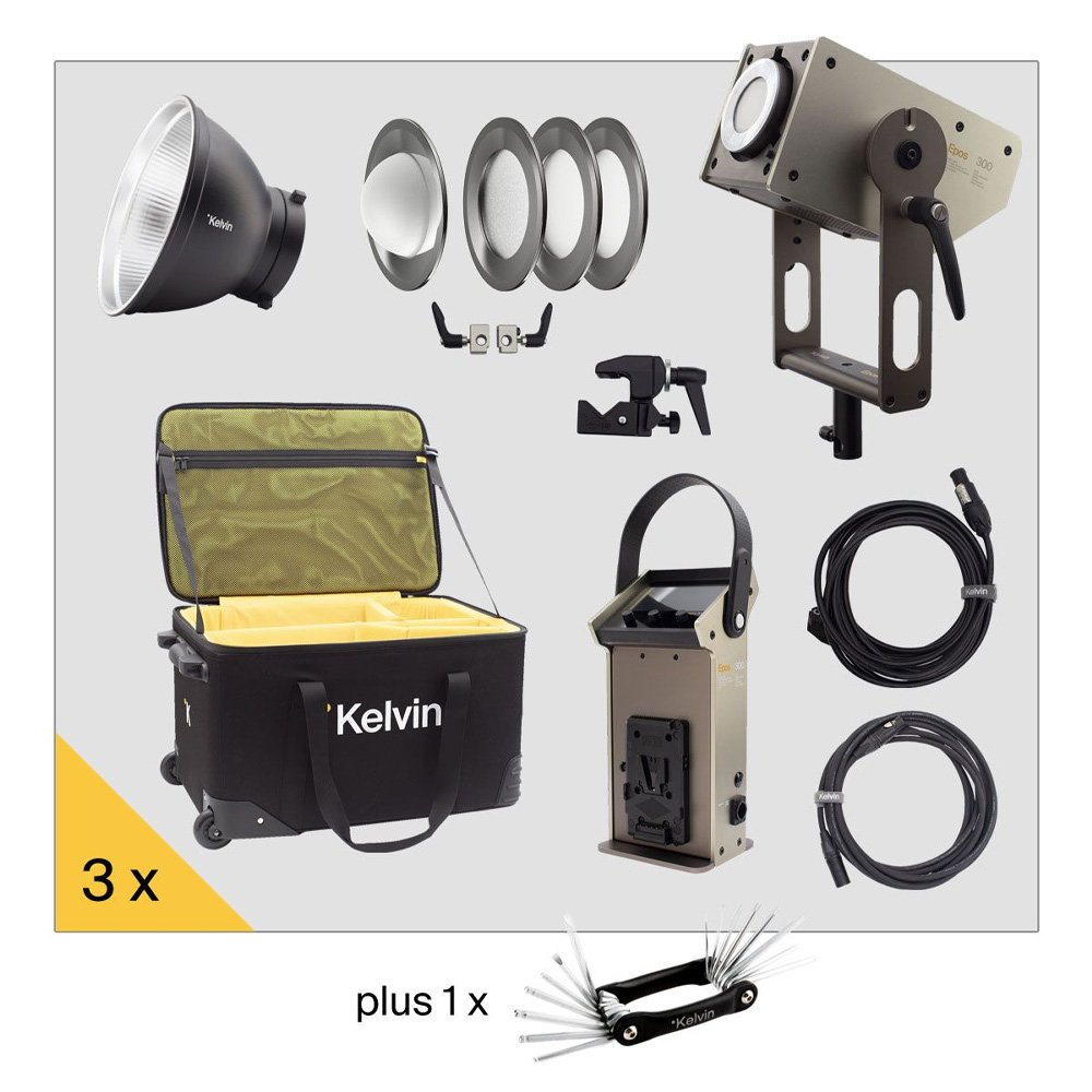 Kelvin - Epos 300 (V-Mount) 3er Kit