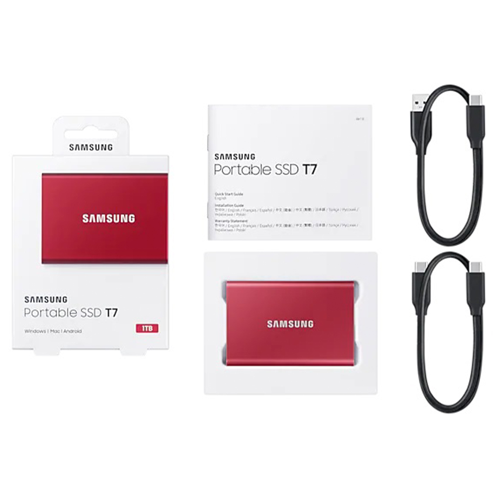 Samsung - Portable SSD T7 NVMe - 500 GB - Rot