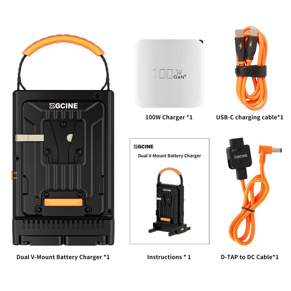 ZGCINE - VM-C2 V-Mount Ladegerät mit USB-C PD Support