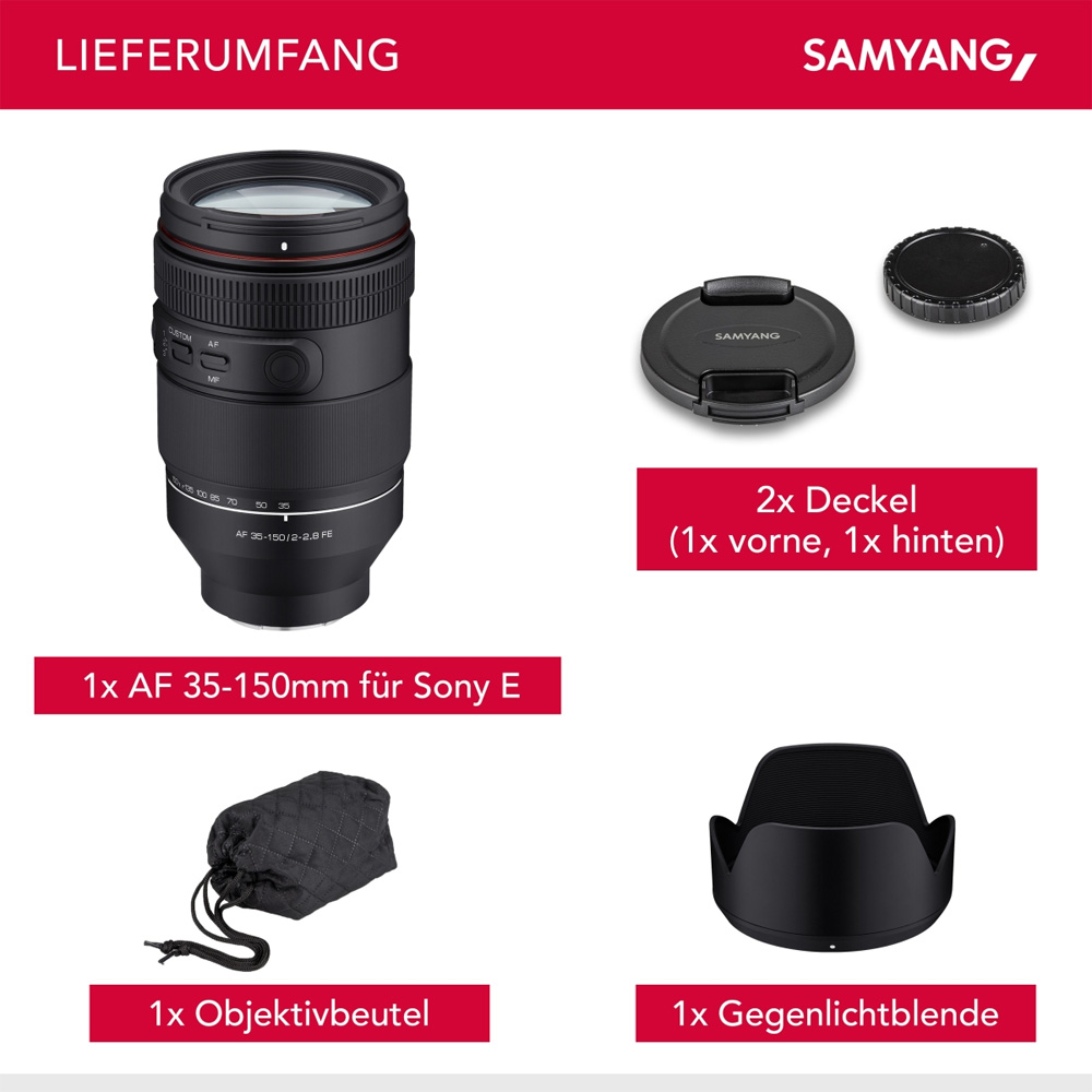 Samyang - 35-150mm  / F2.0 - 2.8 E Mount