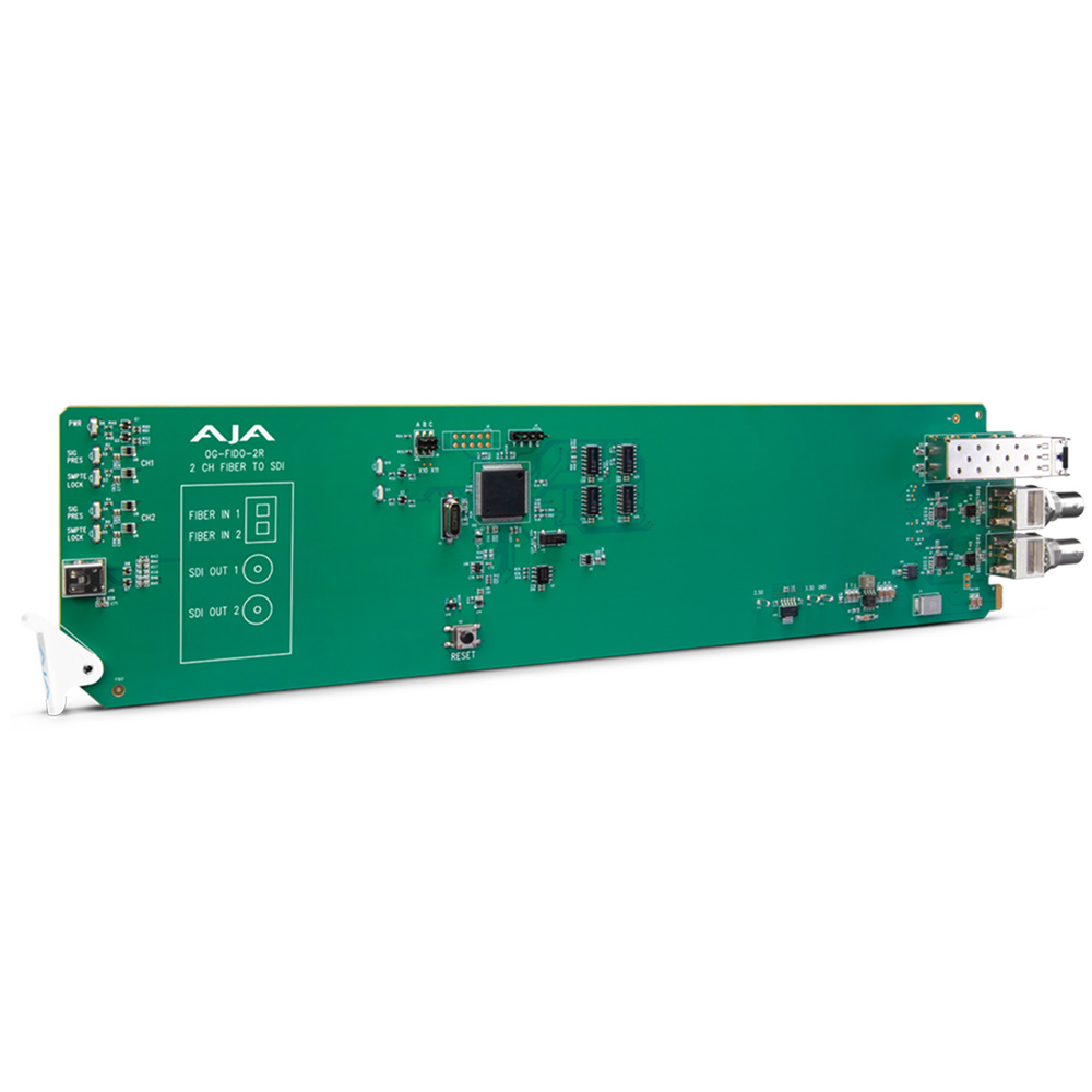 AJA - OpenGear 2-Kanal Multi-Mode Optical Fiber zu 3G-SDI Receiver mit DashBoard support