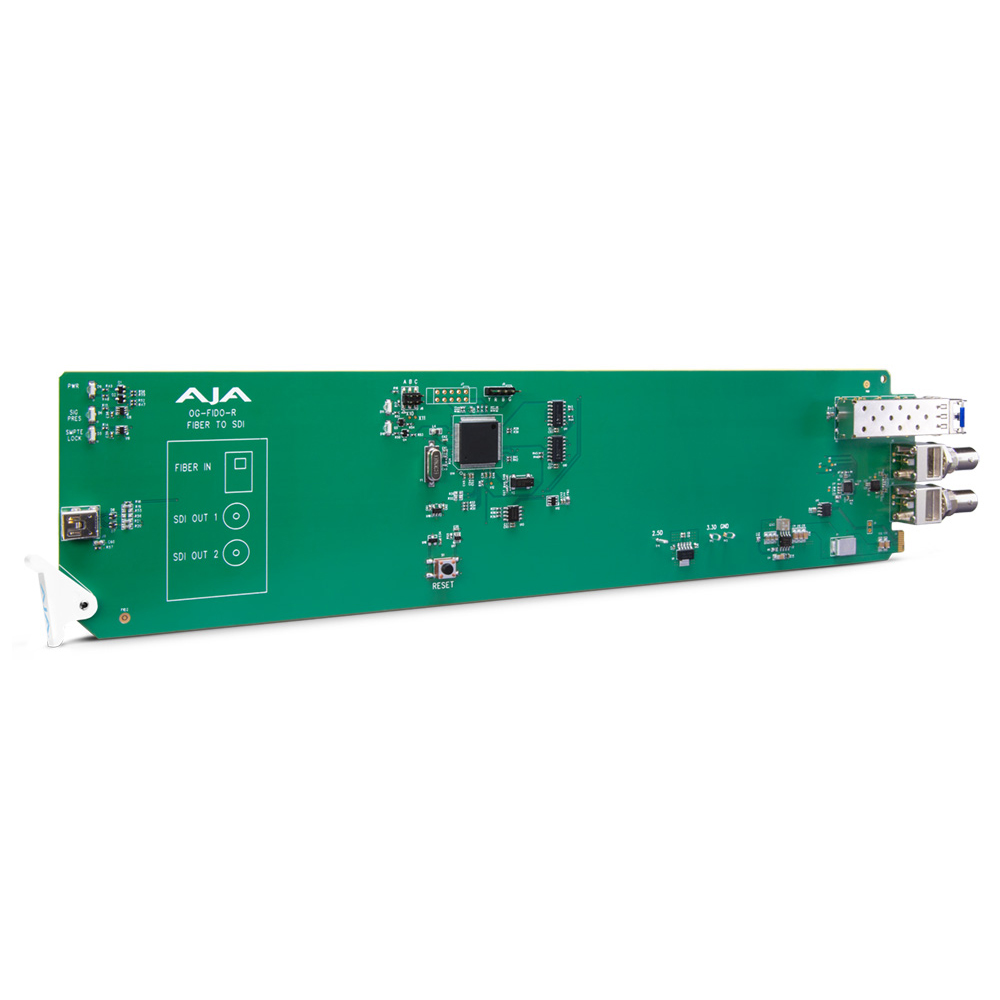 AJA - OpenGear Optical Fiber zu 3G-SDI Receiver mit DashBoard support