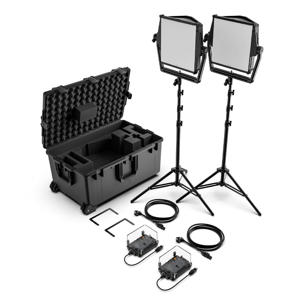 Litepanels - Astra IP 1x1 Traveler Duo GM Kit w/ IP rated battery bracket