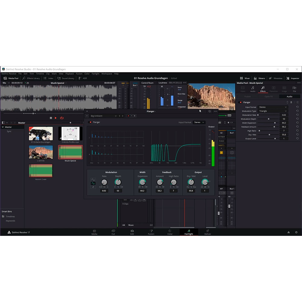 DVD-Lernkurs - Fairlight und Audio in Davinci Resolve