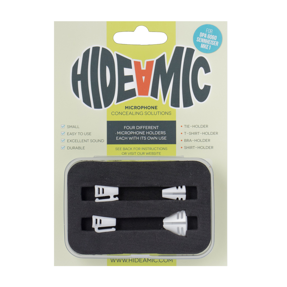 Hide a Mic - Concealer Set für DPA 6060 / Sennheiser MKE1 / Weiß Hide a Mic - Concealer Set für DPA 6060 / Sennheiser MKE1 / Weiß