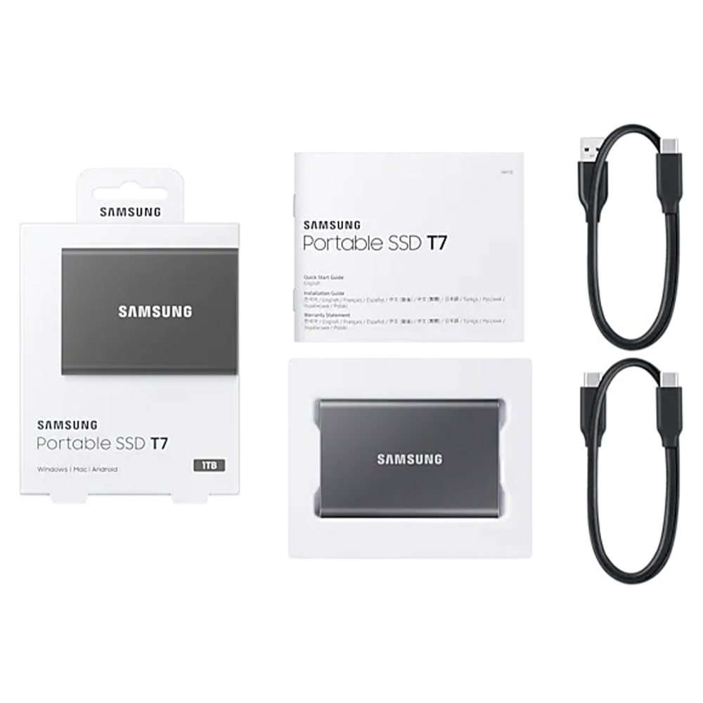 Samsung - Portable SSD T7 NVMe - 500 GB - Grau