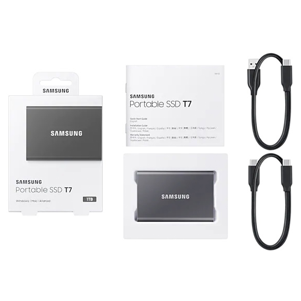 Samsung - Portable SSD T7 NVMe - 2 TB - Grau