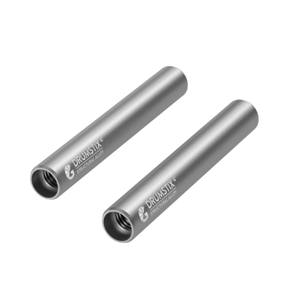 Bright Tangerine - Drumstix Structural Alloy Threaded 15mm Rod Pair 4" (10.2cm)