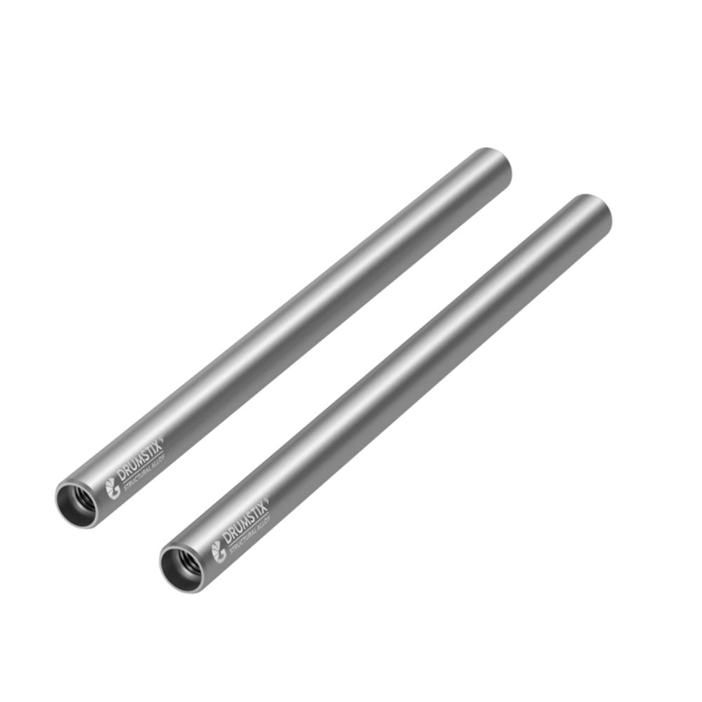 Bright Tangerine - Drumstix Structural Alloy Threaded 15mm Rod Pair – 6" (15.2cm)