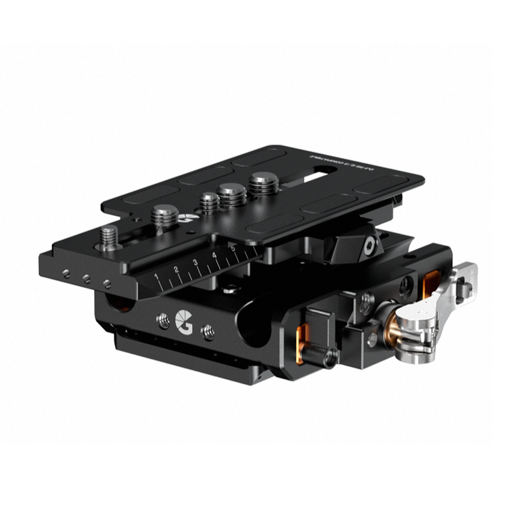 Bright Tangerine - RED V-RAPTOR LeftField 3 QR Baseplate (DJI RS 4 & RS 3)