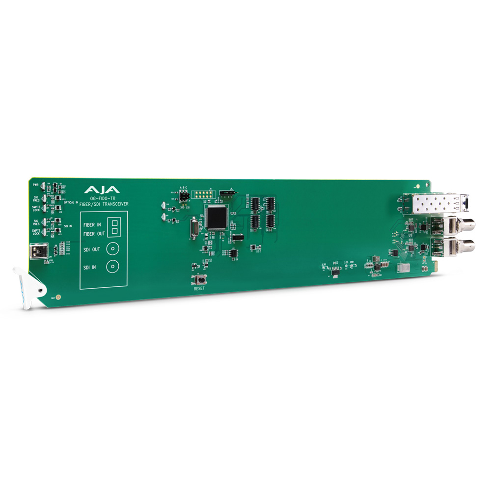 og_fido_tr_mm_01 AJA - OpenGear Multi-Mode Optical Fiber Transceiver mit DashBoard support