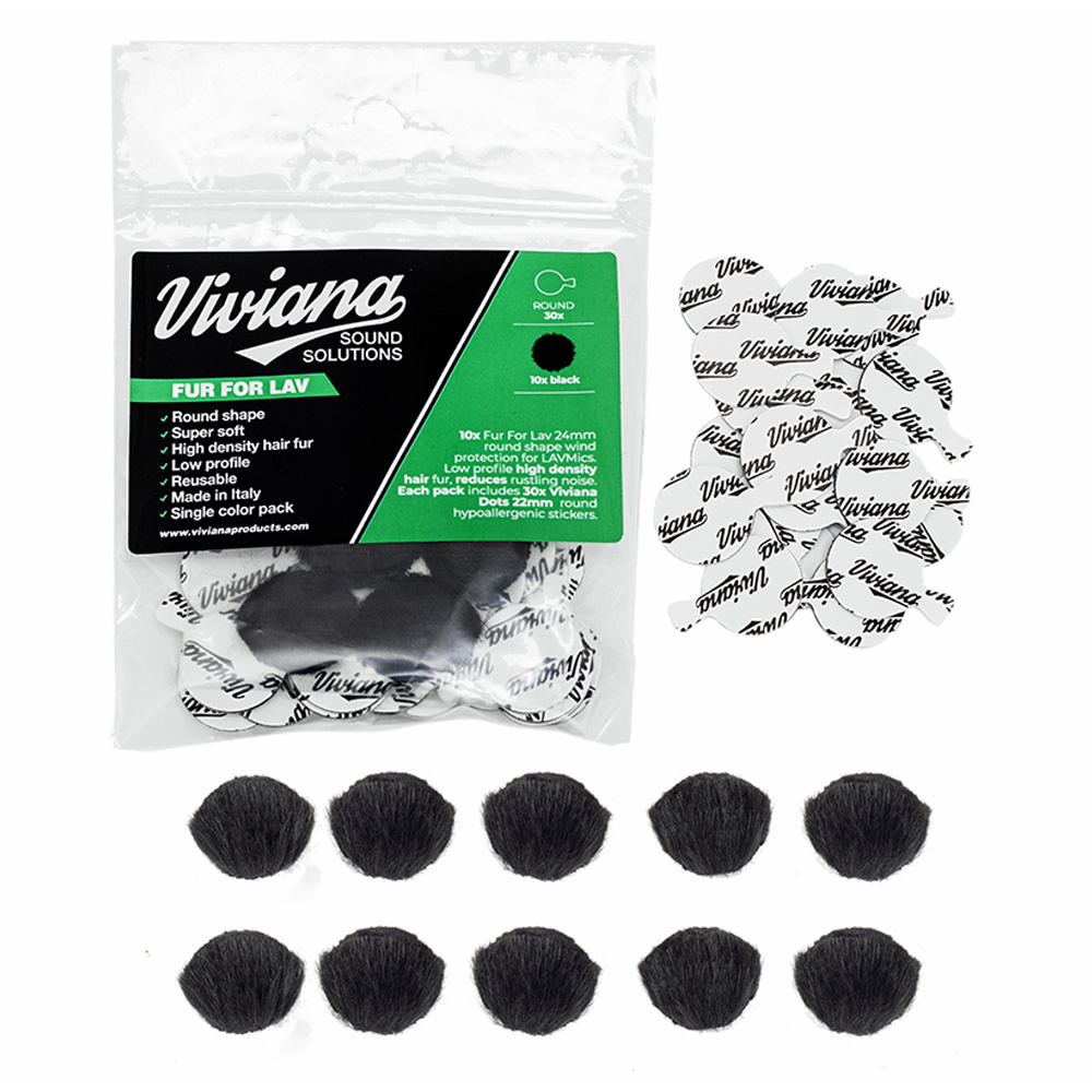 a16298-4 Viviana - Fur for Lav (Rund) - Schwarz
