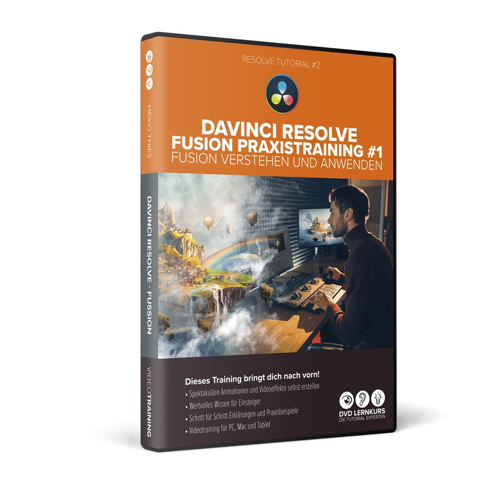 DVD-Lernkurs - Fusion Praxistraining mit DaVinci Resolve Fusion