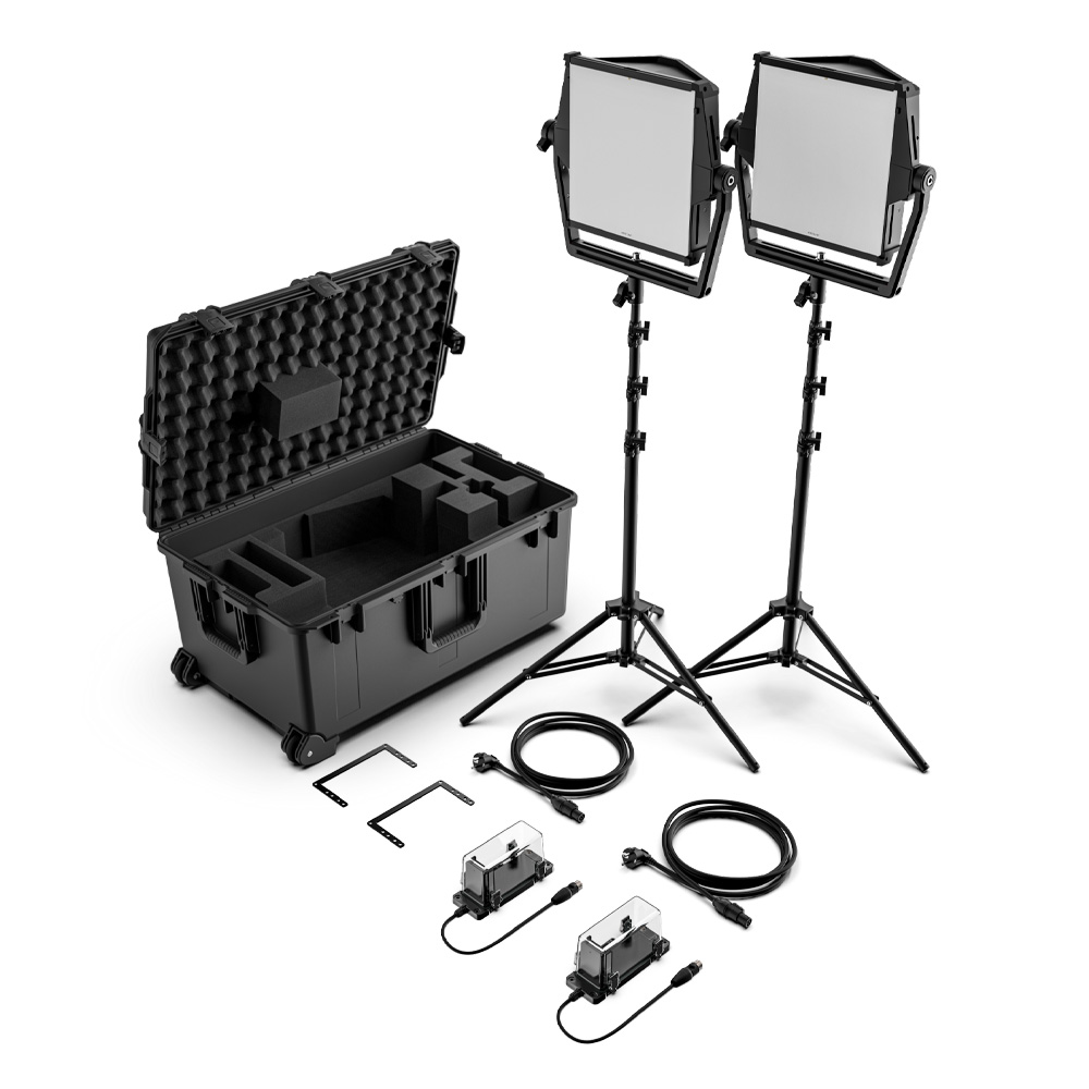Litepanels - Astra IP 1x1 Traveler Duo Single BP-U Kit w/ IP rated battery bracket