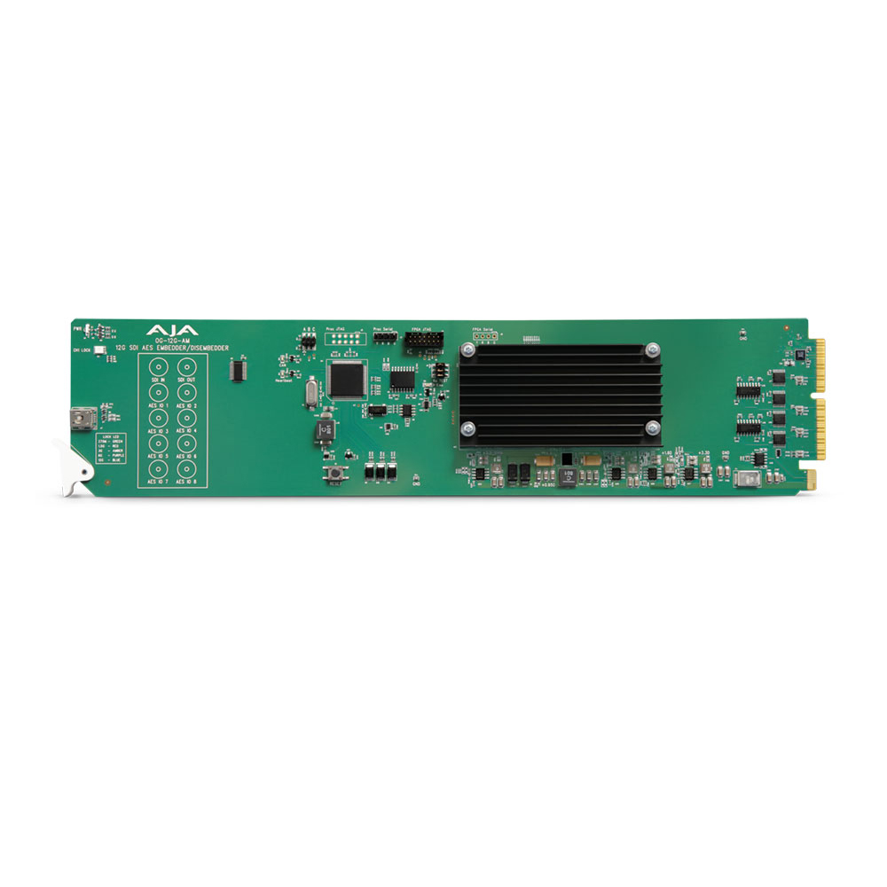 og-12g-am-01 AJA - OpenGear 16-Kanal 24-bit AES/EBU Audio-Embedder/De-Embedder