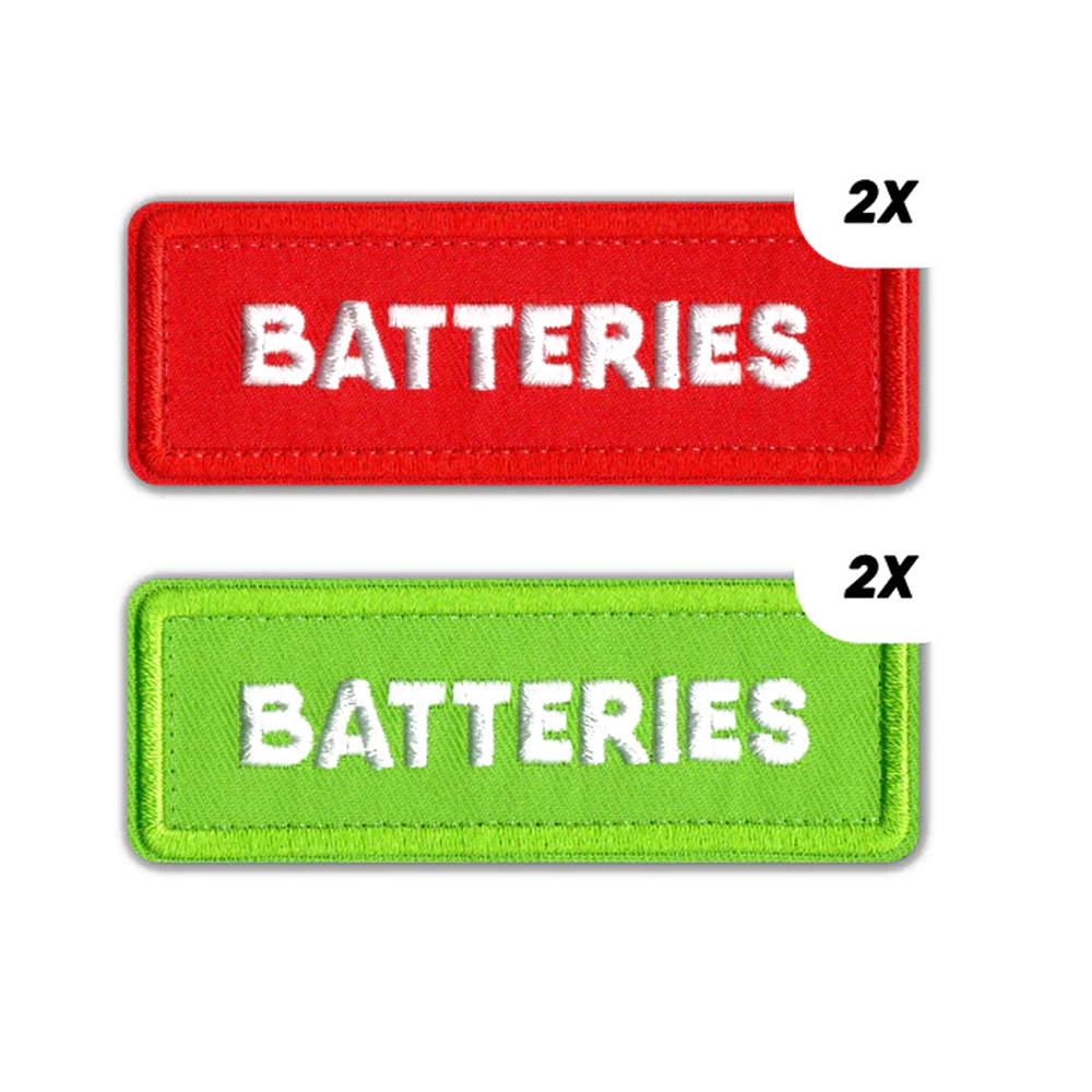 CRDBAG - Einzelpatches "BATTERIES" - 4 Stck