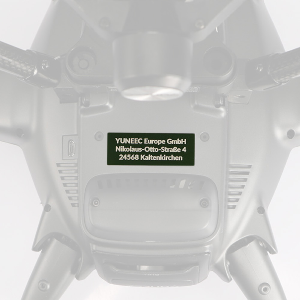 Yuneec - Identifizierungsplakette für Drohnen und Multikopter