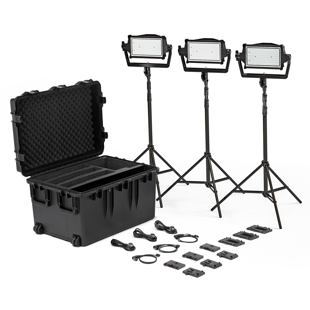 Litepanels - Astra IP Half Bi-Color Traveler Trio GM+VM Kit