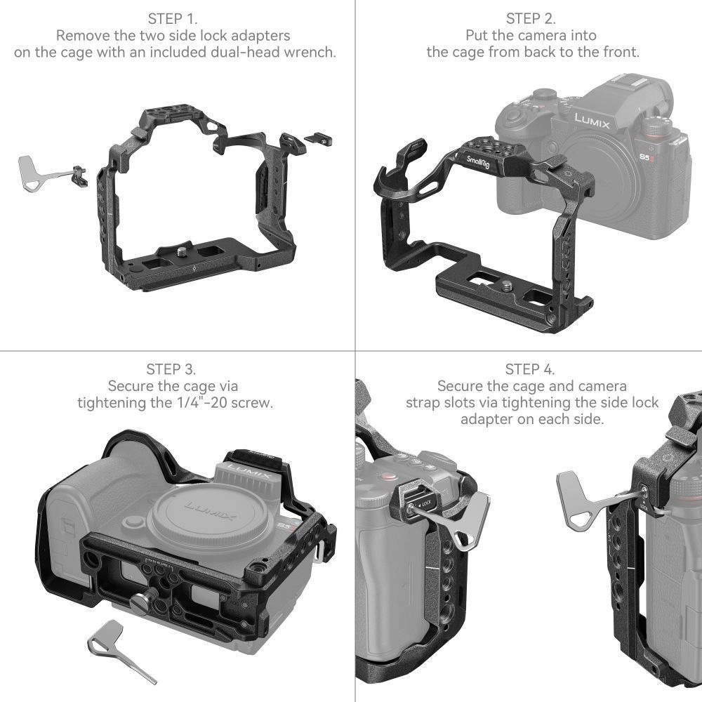 SmallRig - “Black Mamba” Cage for Panasonic LUMIX S5 II / S5 II X - 4023