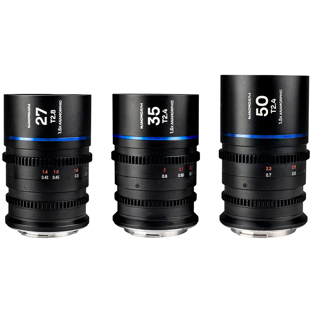 LAOWA - Nanomorph S35 Prime 3er Set mit Sony E-Mount - Blau