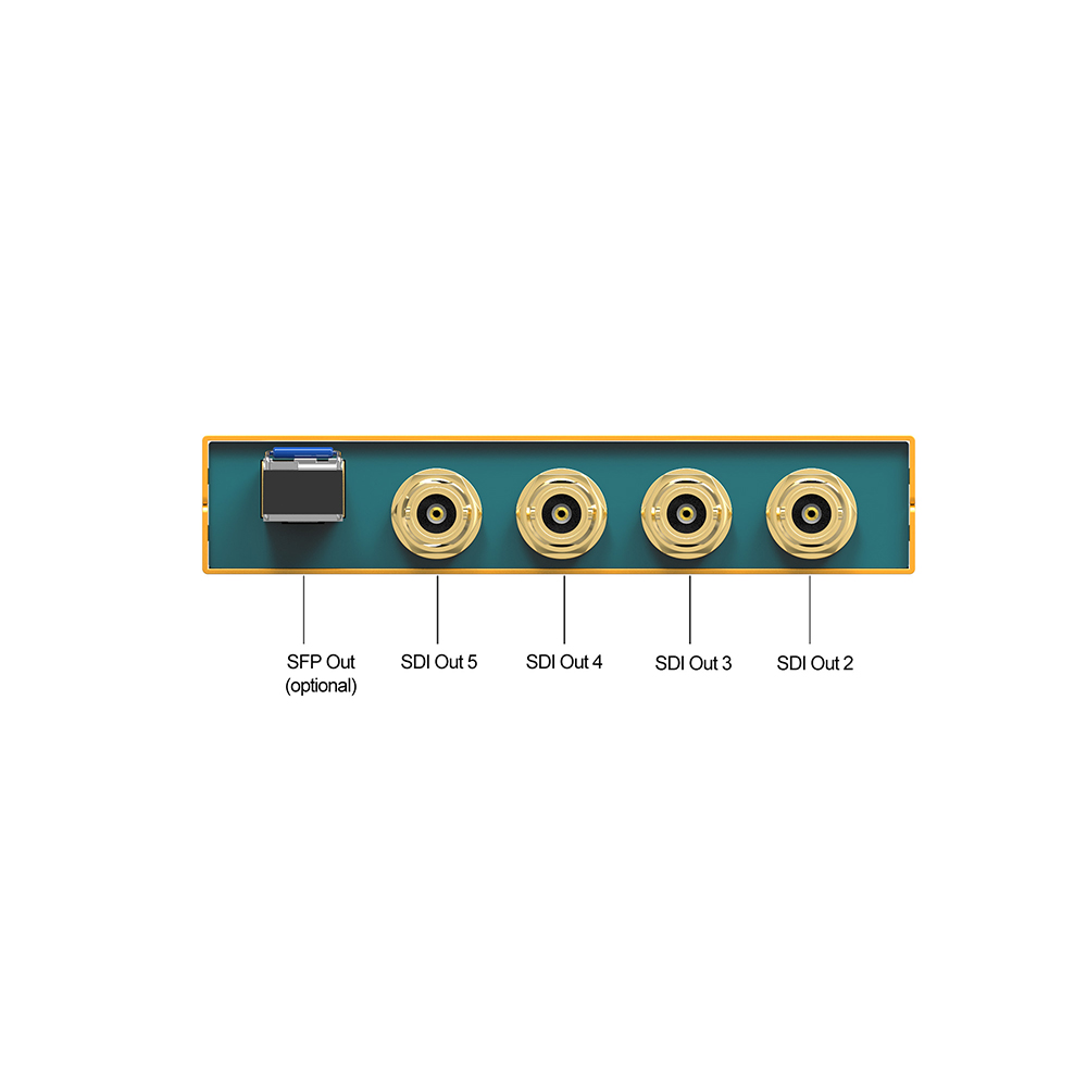 AVMATRIX - 1×5 12G-SDI Reclocking Distribution Amplifier