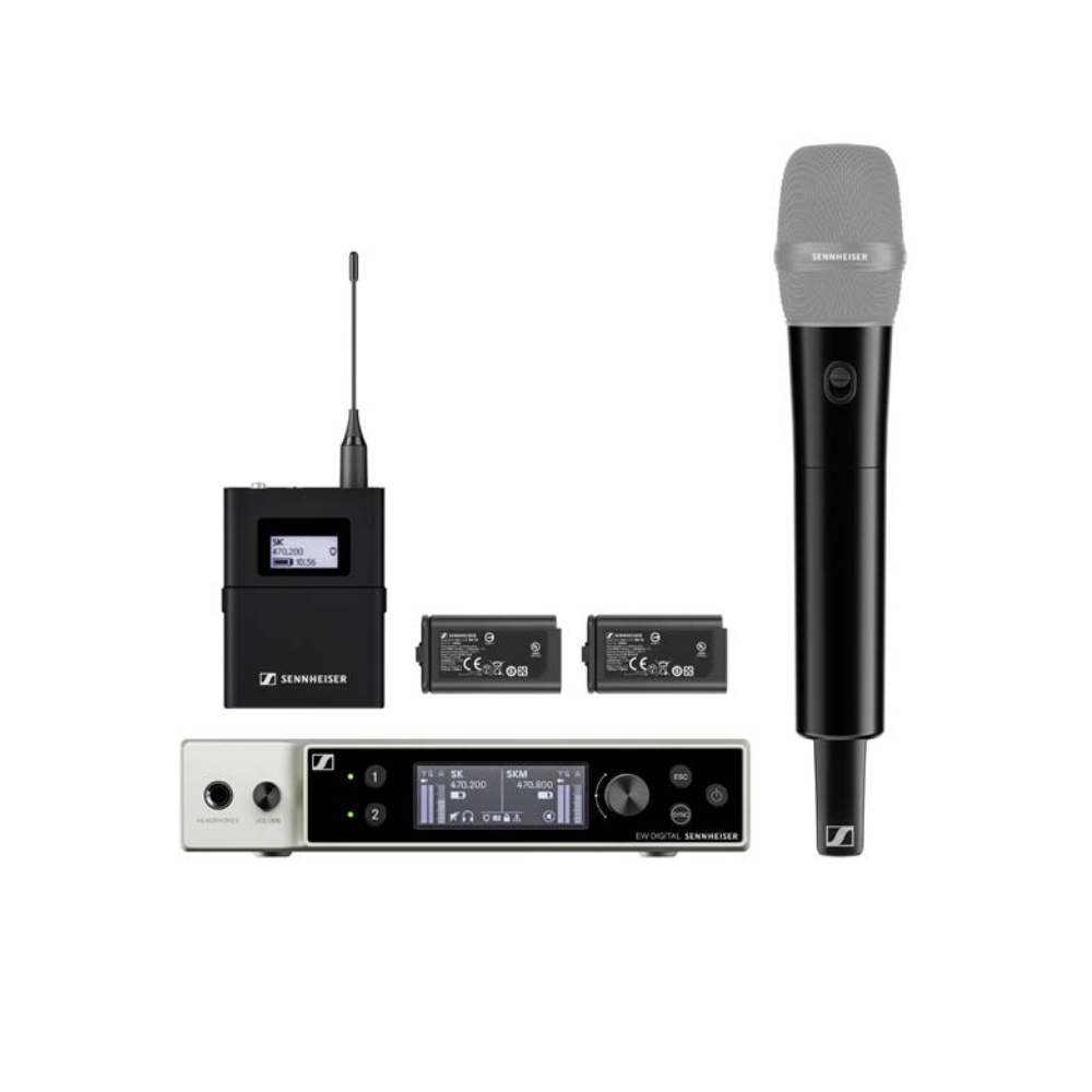 Sennheiser - EW-DX SK-SKM-S Base Set U1/5 823.2 - 831.8 MHz/863.2 - 864.8 MHz