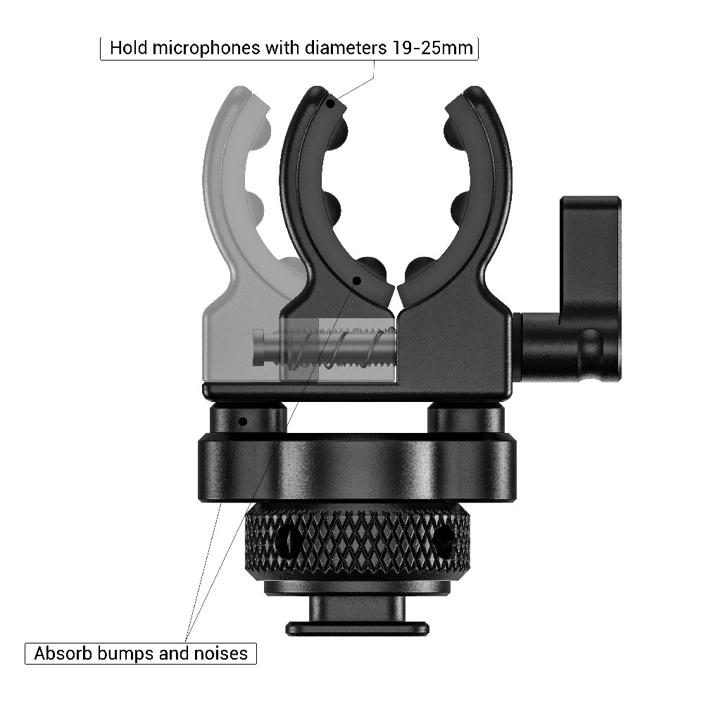 Smallrig - Shotgun Microphone Holder (Cold Shoe) - BSM2352