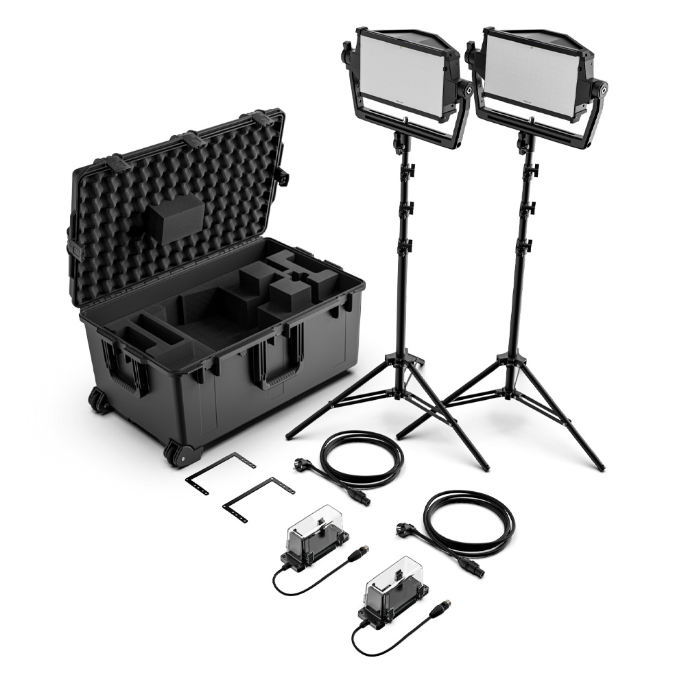 Litepanels - Astra IP Half Traveler Duo Single BP-U Kit w/ IP rated battery bracket
