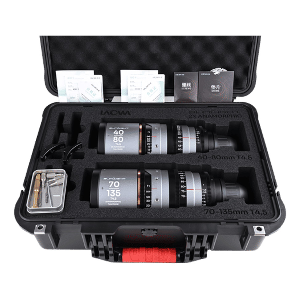 LAOWA - Sunlight Bundle 40-80/70-135mm T4.5 2x FF Anamorphic Zoom PL (Amber)