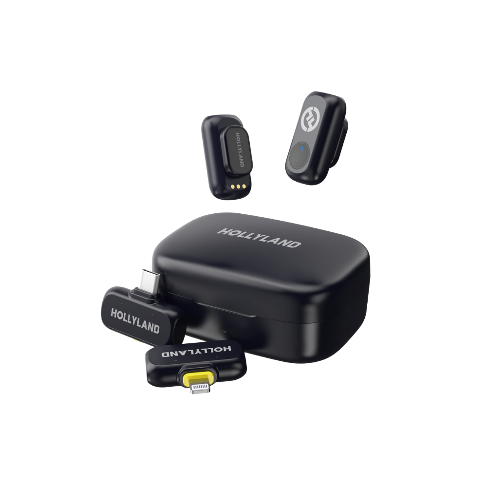 Lark A1 Combo Space Gray (2) Hollyland LARK A1 Combo – Wireless Mikrofon (Space Gray)