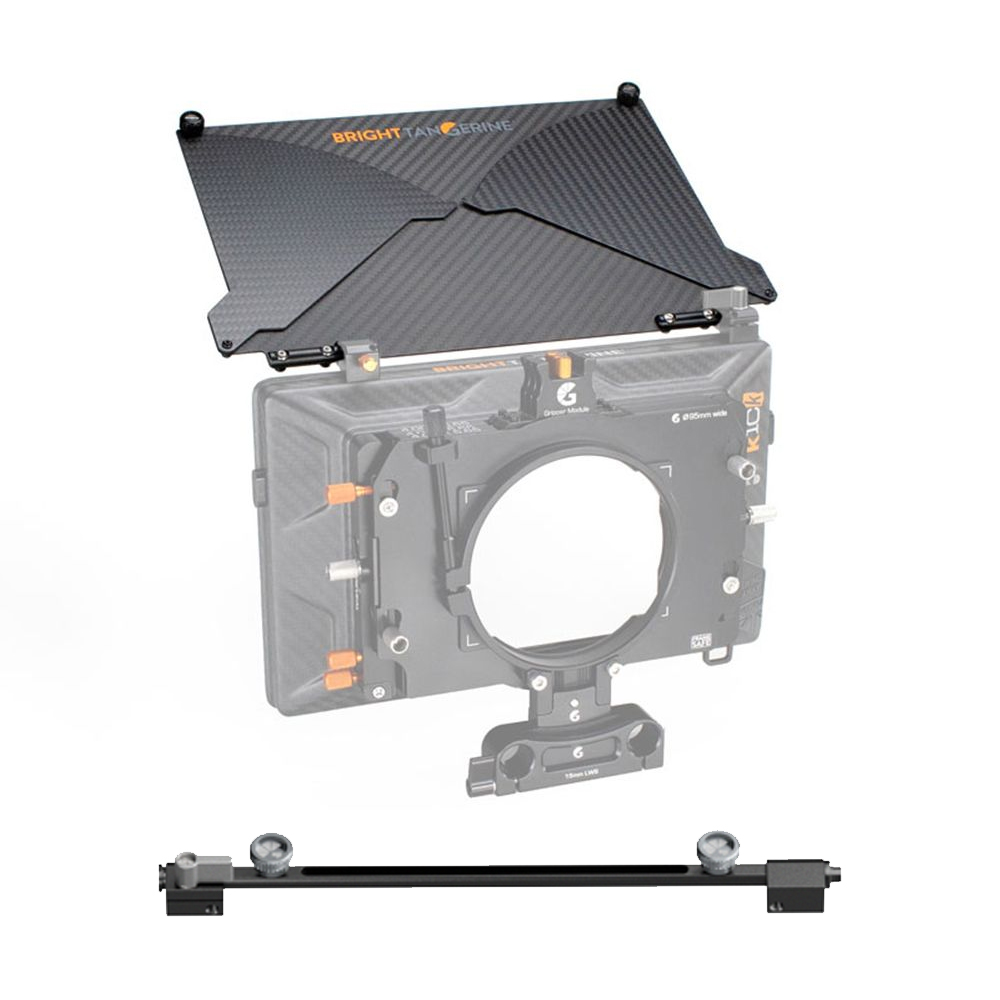 B1210-1126-1 Bright Tangerine - Carbon Fibre Bottom Flag