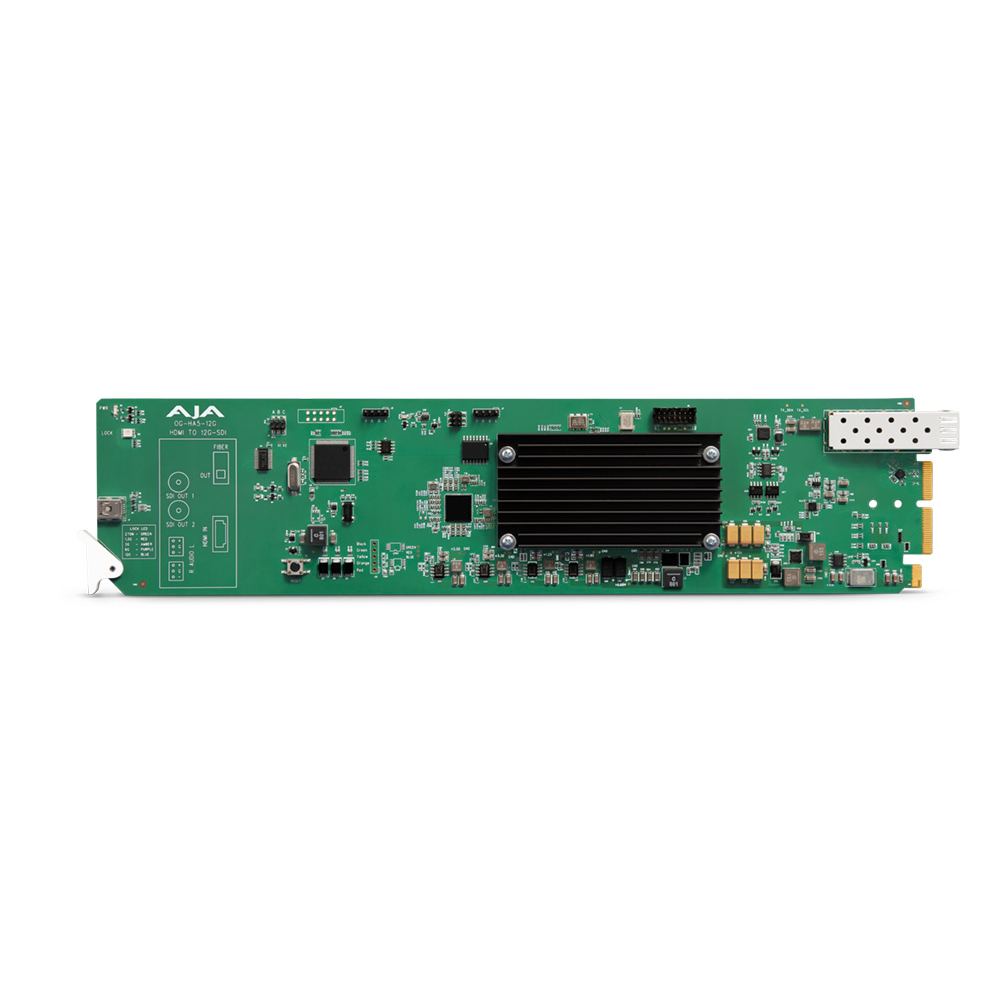 AJA - OpenGear HDMI 2.0 zu 12G-SDI Converter mit LC Glasfaserempfänger